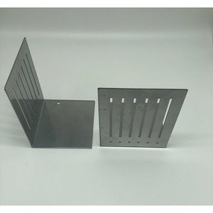 2 Spectrum Div Designs Silver Metal Mail Napkin Holder Storage Bookends 6 X 5 A1